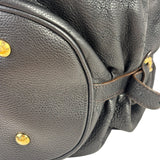 Louis Vuitton Black Calfskin Mahina XL Hobo Bag