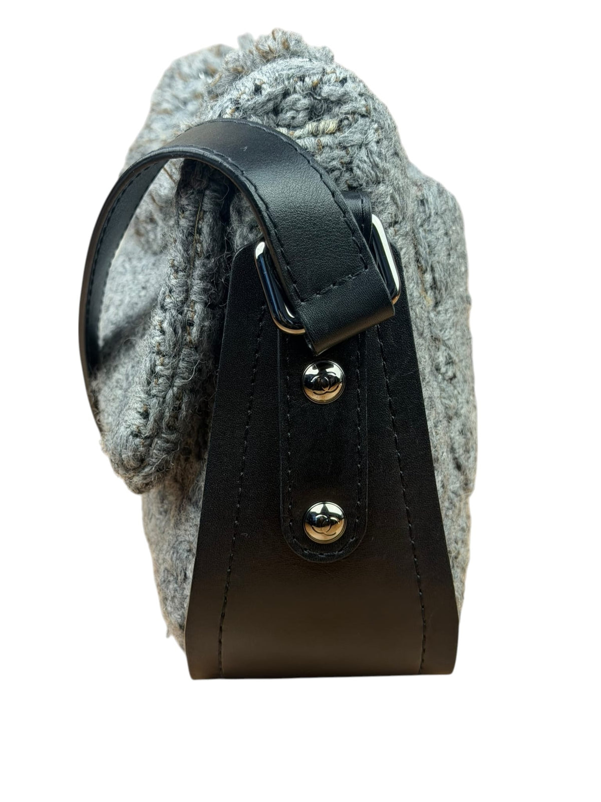 Chanel Grey Wool Tweed Flap Bag 2011