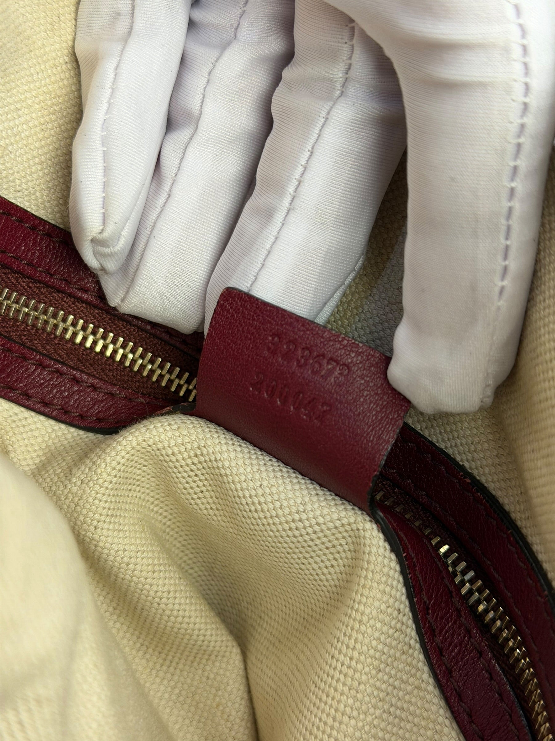 Gucci Ruby Red Bree Dome Tote