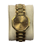 Christian Dior Octagon Champagne Dial Gold Plated