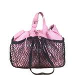 Balenciaga Pink/Black 24/7 Layered Mesh Tote Bag