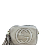 Gucci Brown Suede Soho Disco Crossbody Beige