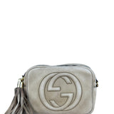 Gucci Brown Suede Soho Disco Crossbody Beige