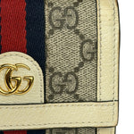 Gucci Beige Leather Trim Ophidia GG Supreme Card Case