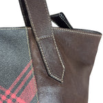 Vivienne Westwood Brown Leather Tartan Shoulder/Tote Bag