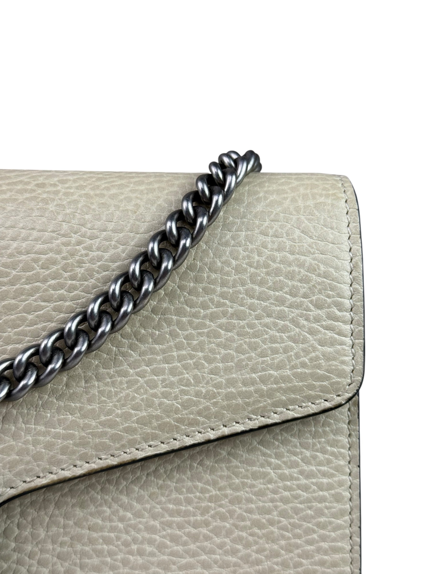 Gucci Beige Leather Dionysus Wallet On Chain