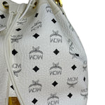 MCM Monogram White Bucket Shoulder Bag