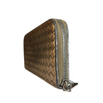 Bottega Veneta Zipper Gold Long Wallet
