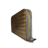 Bottega Veneta Zipper Gold Long Wallet