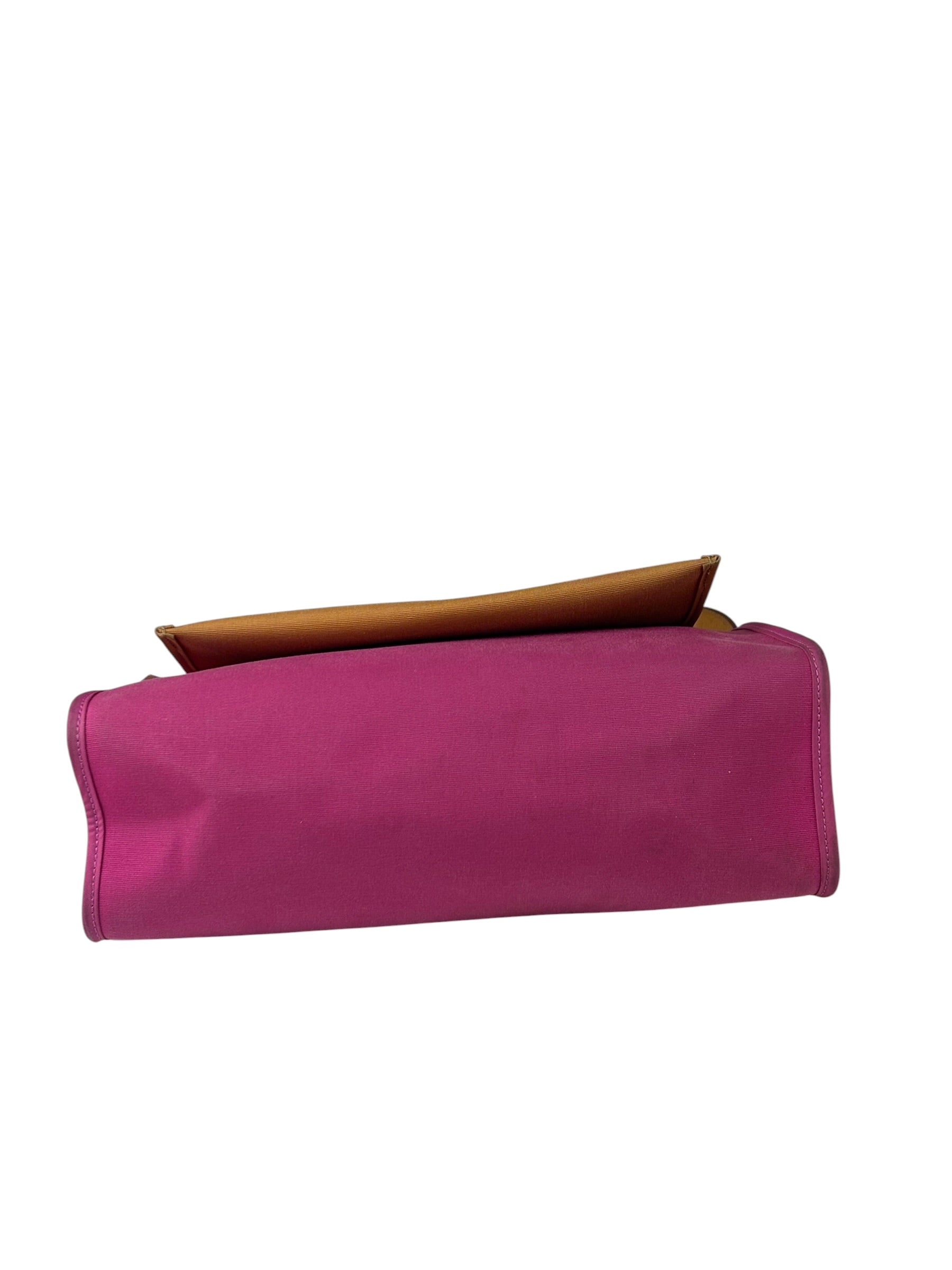 Hermes Pink/Brown Leather Trim Herbag Zip 31 Two-Way Bag