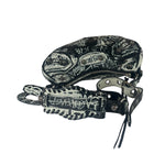 Balenciaga Black/White Leather Le Cagole Graffiti Shoulder Bag