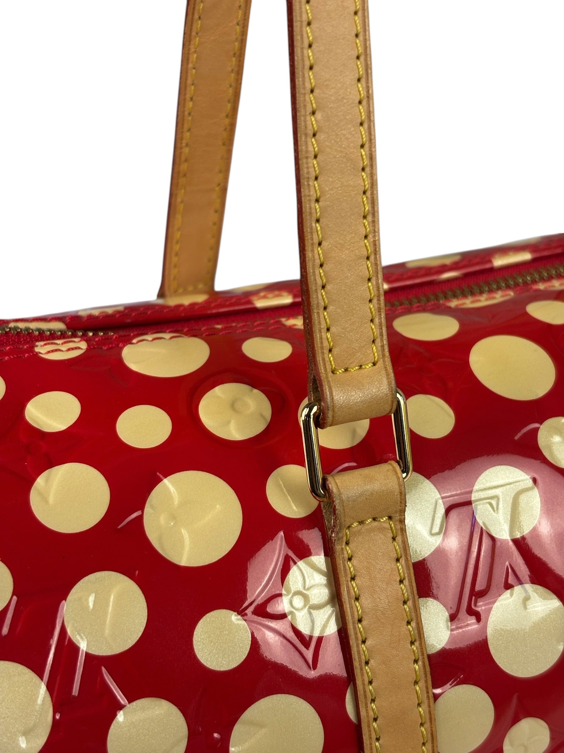 Louis Vuitton x Yayoi Kusama Red/Yellow Vernis Dot Infinity Papillon 30
