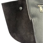 Celine Black Leather/Suede Trapeze Medium Handbag