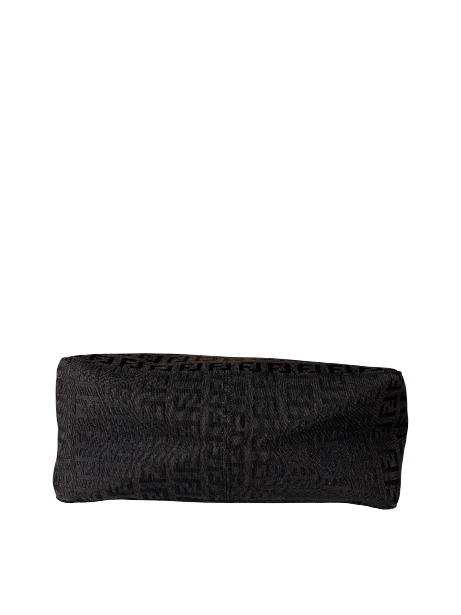 Fendi Vintage Black Zucchino Mini Oyster Pochette