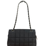 Chanel Black Nylon Chocolate Bar Chain Flap Bag 2002
