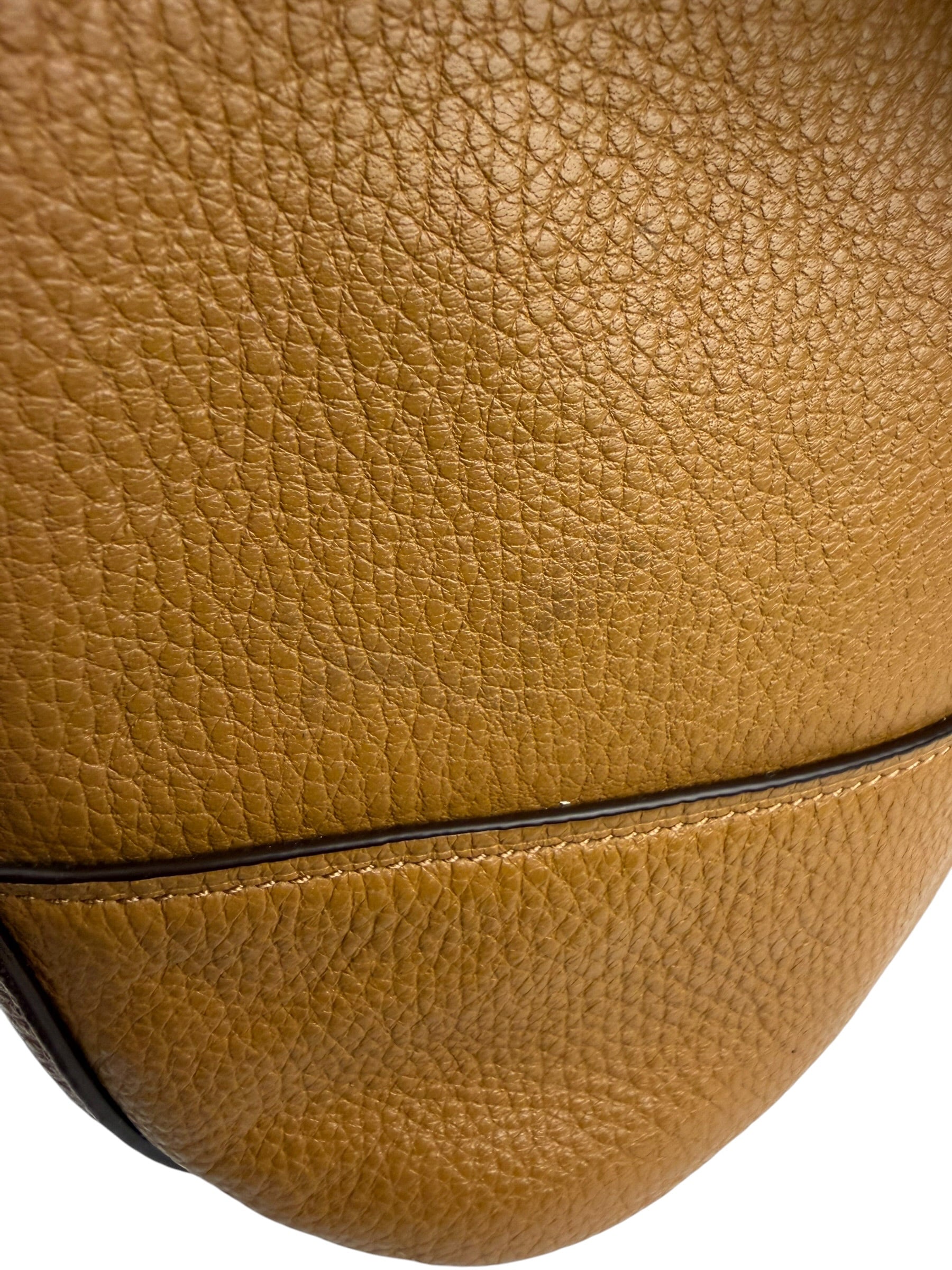 Coach Camel Leather Paxton Bucket Crossbody