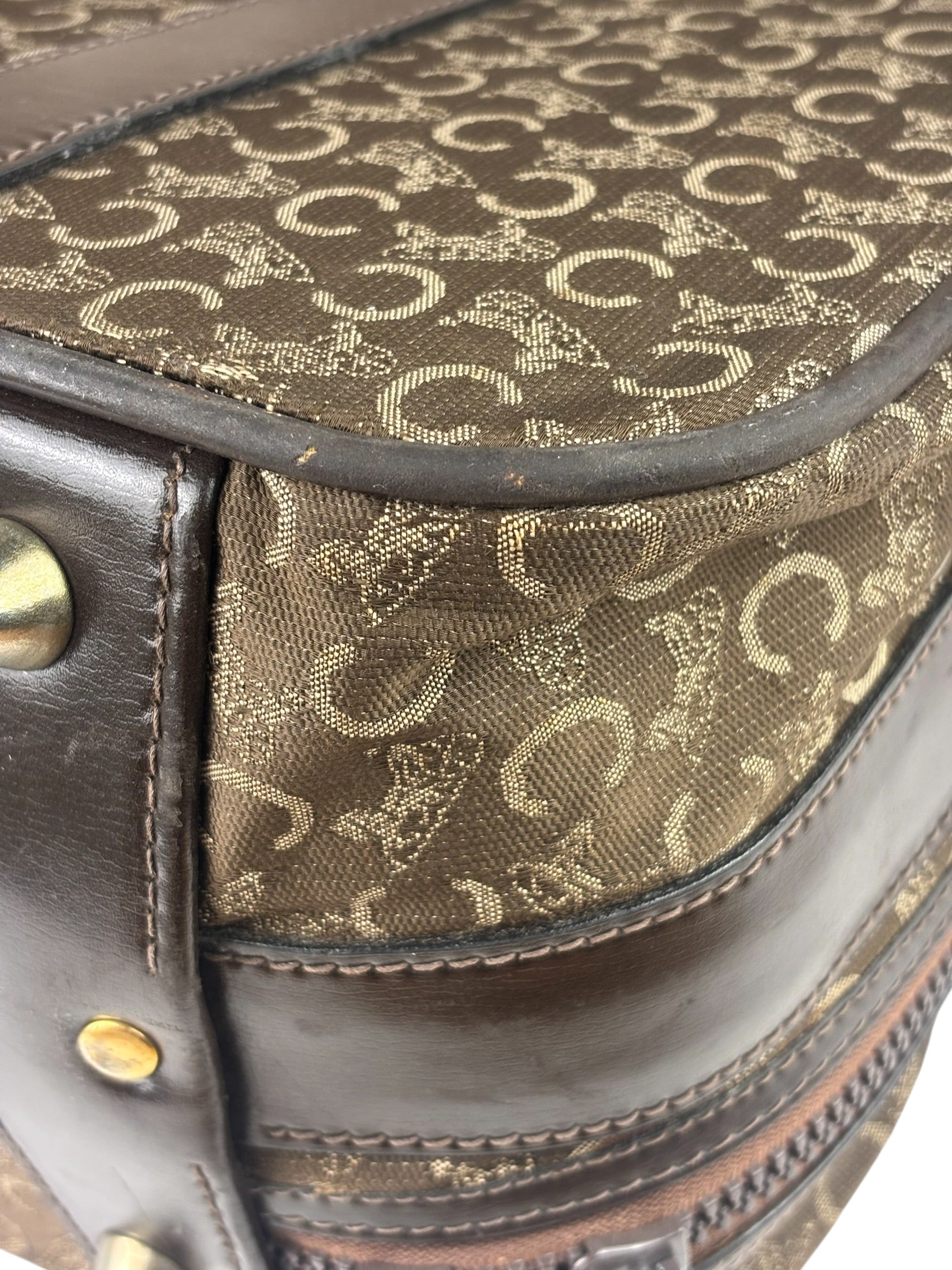 Celine Vintage Macadam Canvas Travel Bag