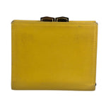 Yves Saint Laurent Yellow Leather Square Compact Wallet