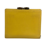 Yves Saint Laurent Yellow Leather Square Compact Wallet