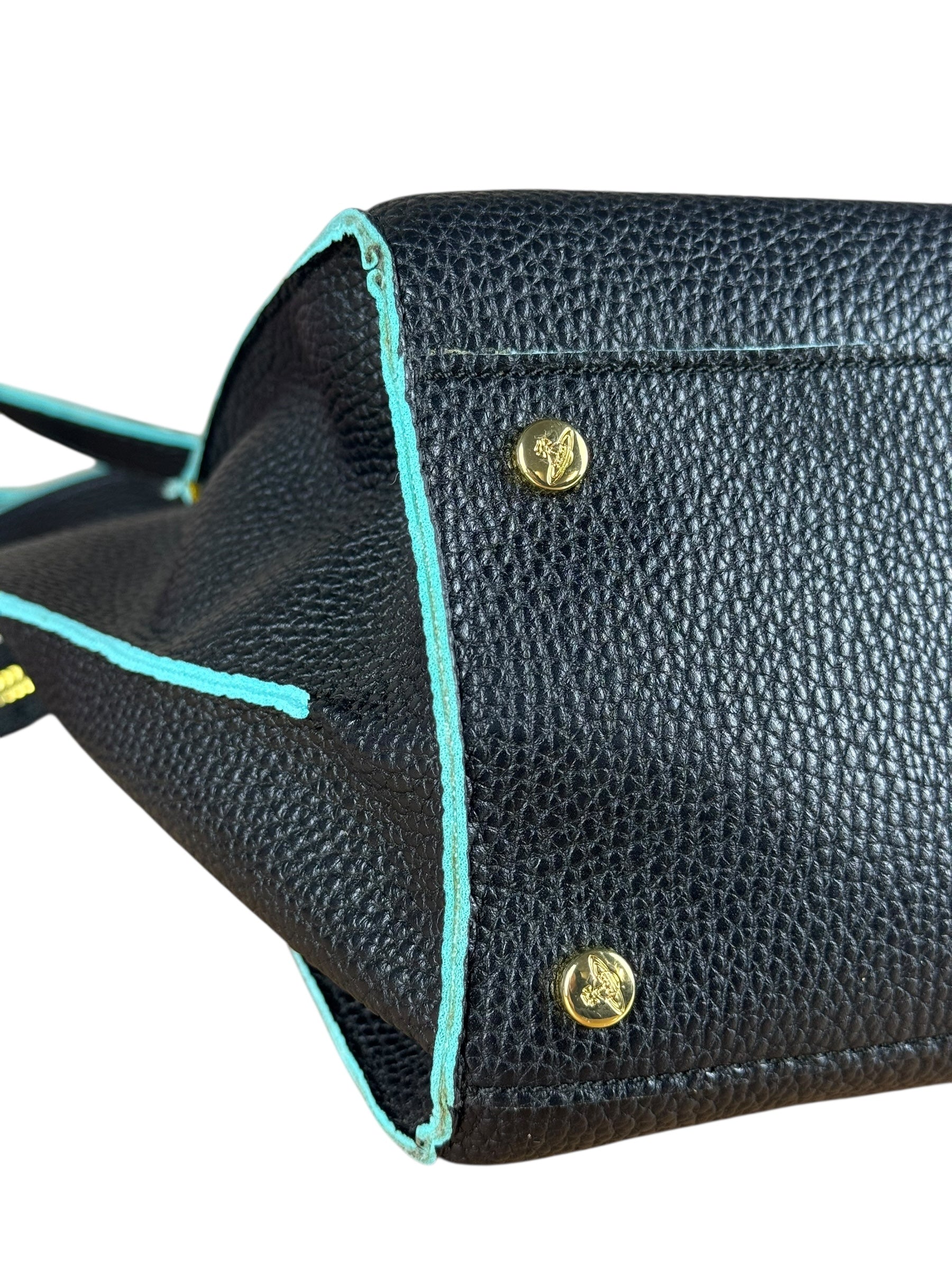 Vivienne Westwood Navy Leather Two Way Bag