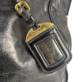 Prada Vintage Black Shine Leather Vitello Daino Tote