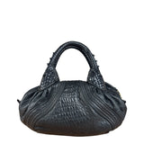 Fendi Vintage Black Leather Spy Hobo Bag