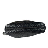 Chanel Black Quilted Lambskin Tabatiere Fold-Over Shoulder Bag 2014