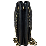 Chanel Vintage Black Quilted Leather Chain Tote/Shoulder Bag 1999