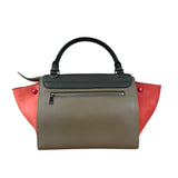 Celine Tricolor Trapeze Pebbled Leather Hand Bag