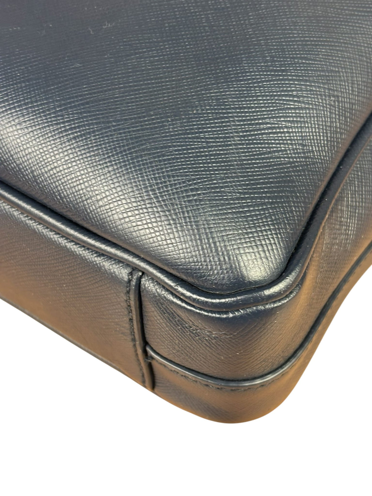 Prada Navy Saffiano Leather Laptop Work Bag