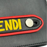 Fendi Black Leather Think Fendi Clutch