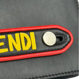 Fendi Black Leather Think Fendi Clutch