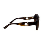 Salvatore Ferragamo Tortoise Oversized Sunglasses
