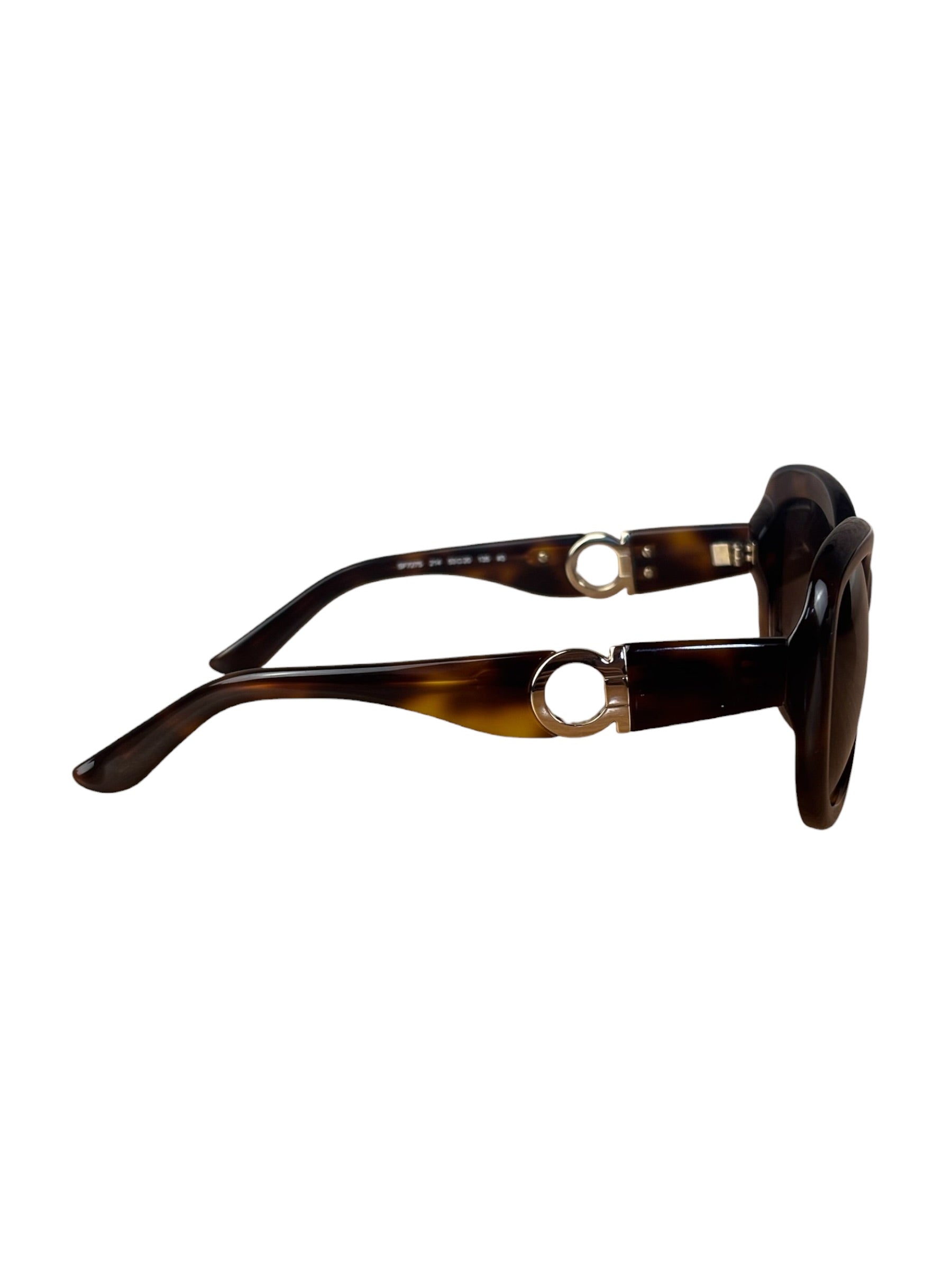 Salvatore Ferragamo Tortoise Oversized Sunglasses
