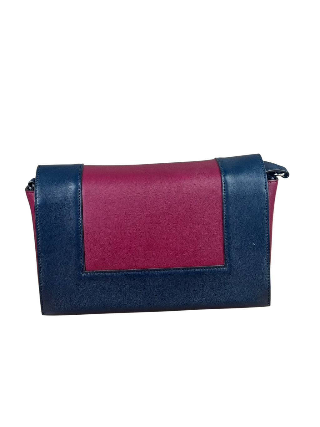 Celine Navy/Pink Leather Medium Shoulder Bag
