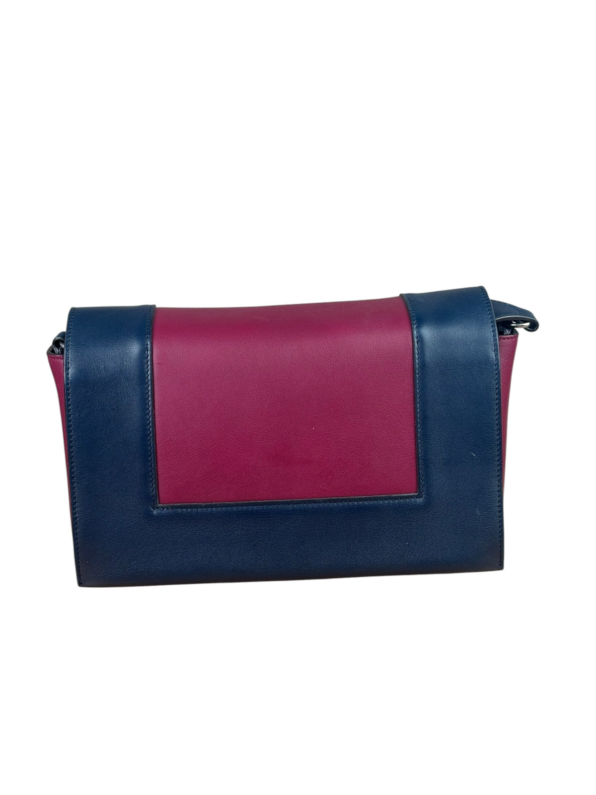 Celine Navy/Pink Leather Medium Shoulder Bag