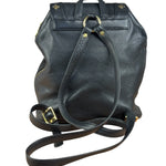 MCM Vintage Black Leather Studded Drawing Backpack