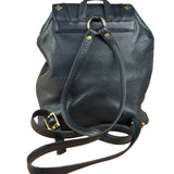 MCM Vintage Black Leather Studded Drawing Backpack