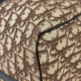 Christian Dior Brown Leather Trim Trotter Boston Bag