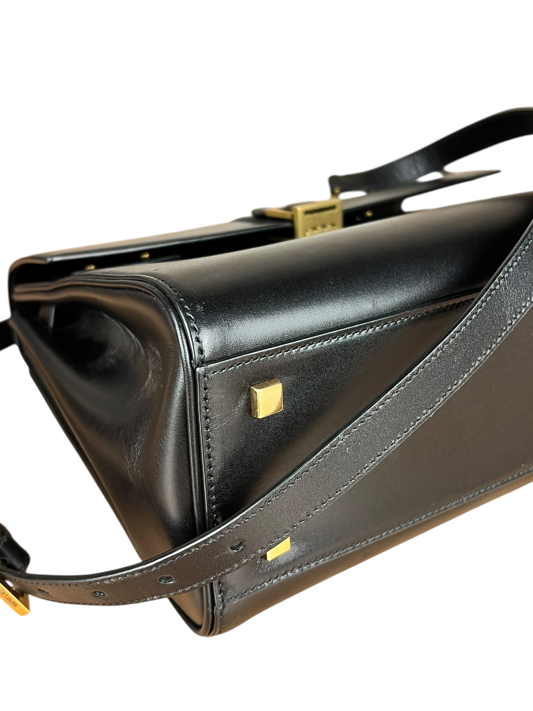 Saint Laurent Le Fermoir Top Handle 2Way Black