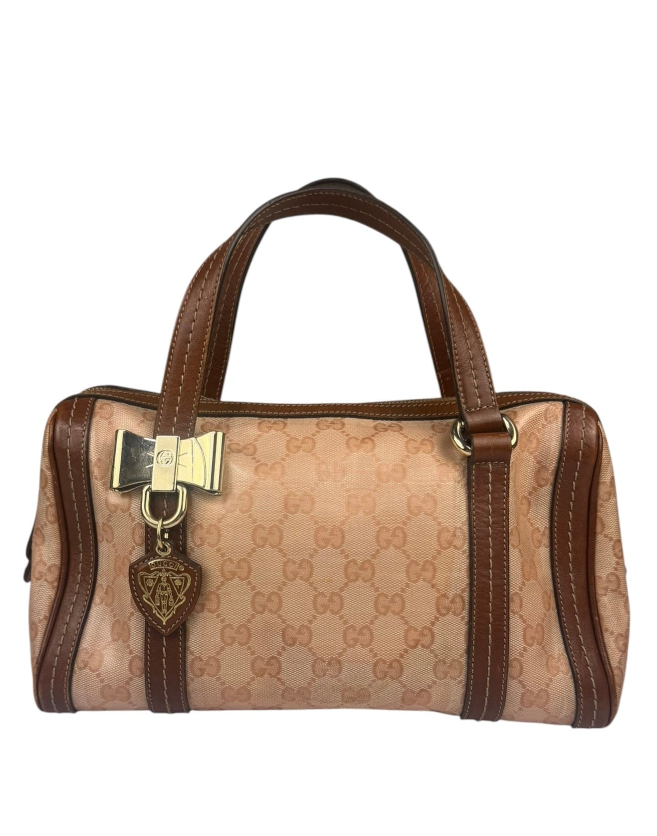Gucci Pink GG Crystal Duchessa Boston Bag