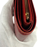 Givenchy Vintage Red Leather Trifold Wallet