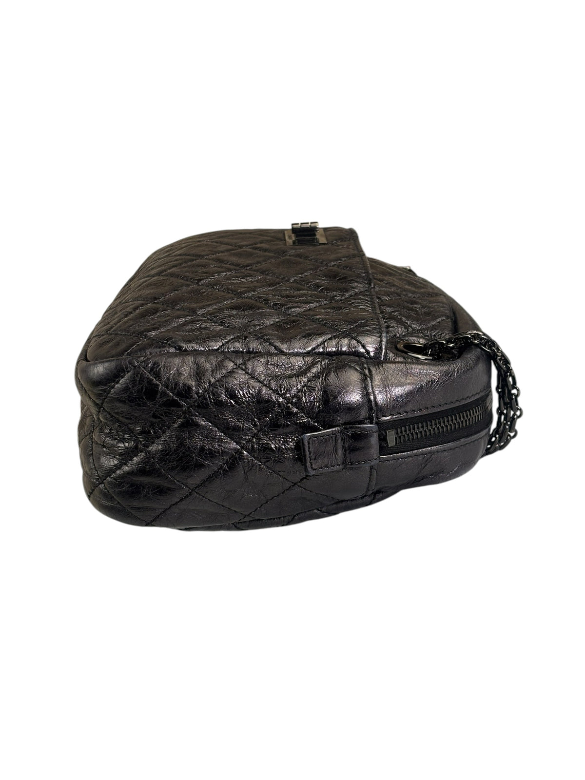 Chanel Metallic Black Quilted Calfskin Reissue Camera Case 2008