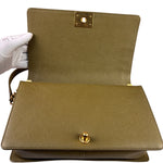 Chanel Olive Green Quilted Caviar Boy Flap Bag 2017