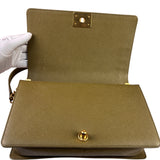 Chanel Olive Green Quilted Caviar Boy Flap Bag 2017