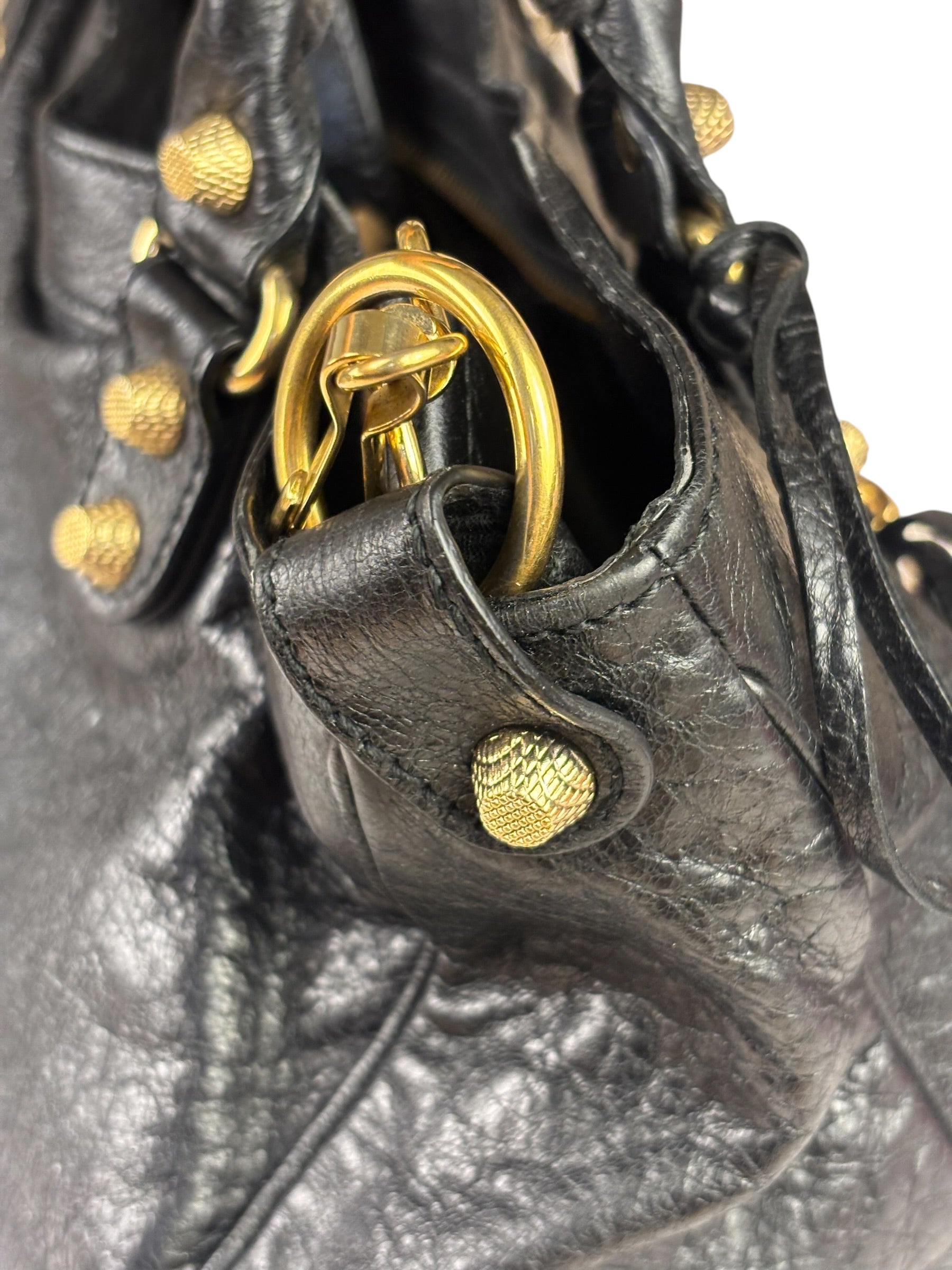Balenciaga Black Leather Giant 12 City Bag