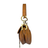 Christian Dior Tan Brown Leather Medium Saddle Bag