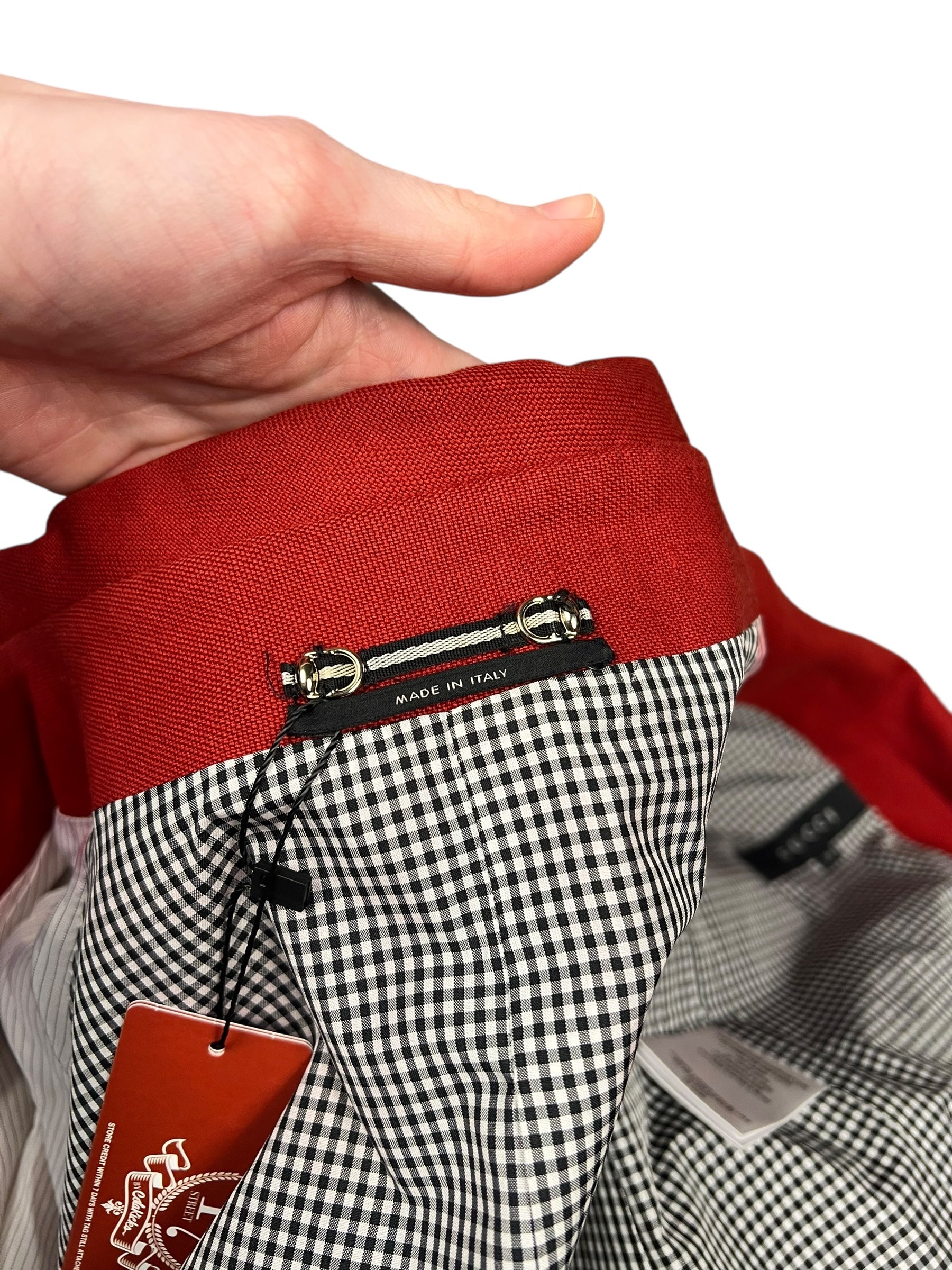 Gucci Vintage Red Trench Coat