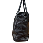Prada Black Leather Tote Bag