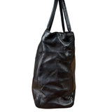 Prada Black Leather Tote Bag